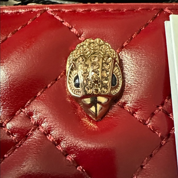 Kurt Geiger London Kensington Quilted Leather Bifold Wallet red patent leather - Picture 3 of 9